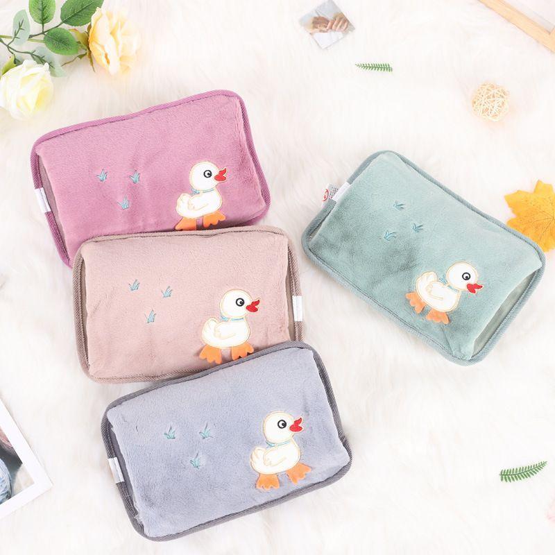 Túi sưởi lông dài mềm mịn Phi hành gia Nhóc Khủng Long Basic Bear Hoa Cúc Vịt Con dễ thương