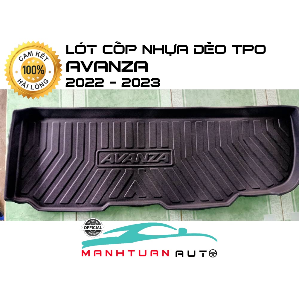 Lót cốp sau xe Toyota AVANZA 2022 2023 chất liệu nhựa dẻo TPO cao cấp không mùi, không thấm nước