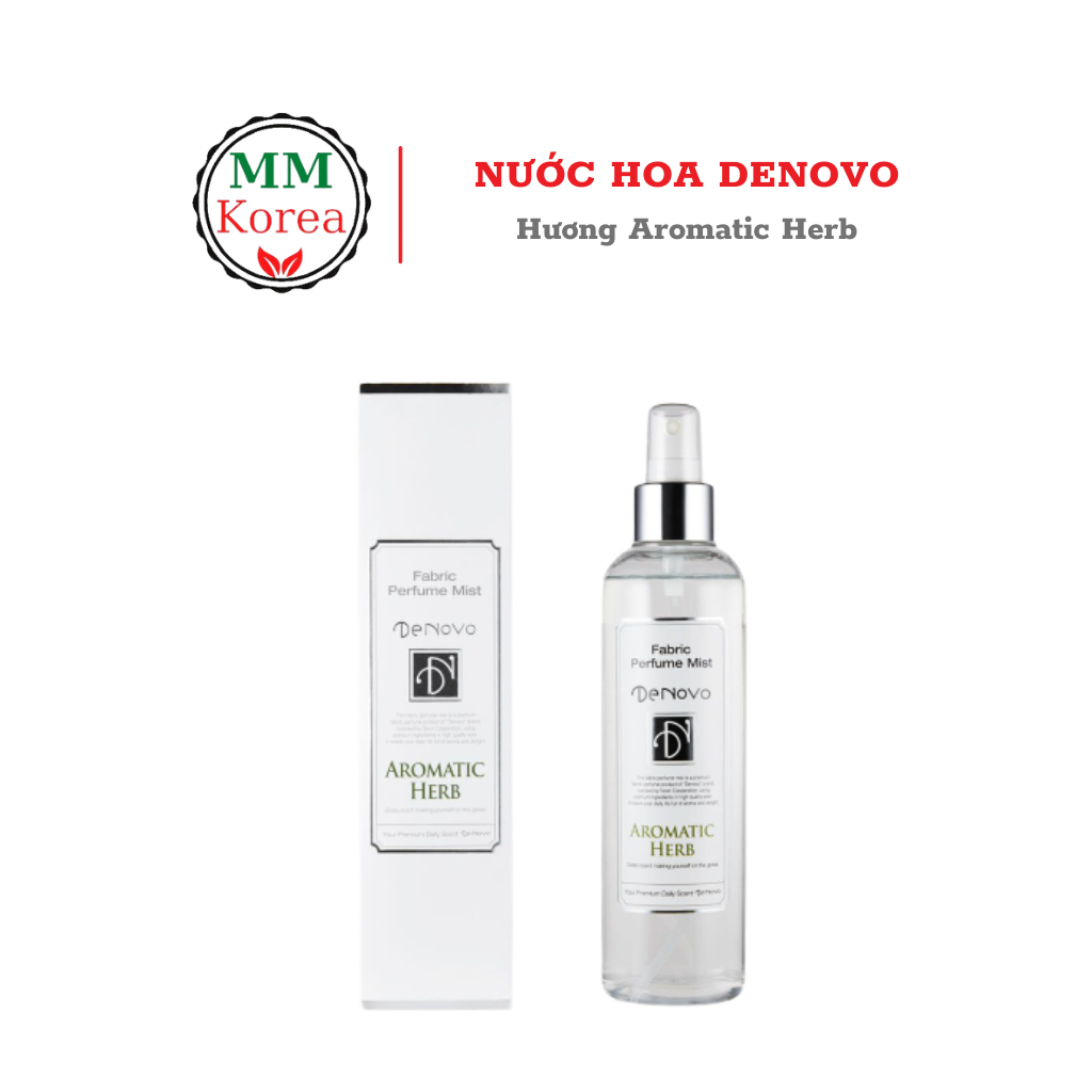 Nước hoa Denovo Hàn Quốc hương Aromatic Herb cao cấp - Xịt thơm xịt khử mùi hương nước hoa nhẹ nhàng thơm lâu chính hãng