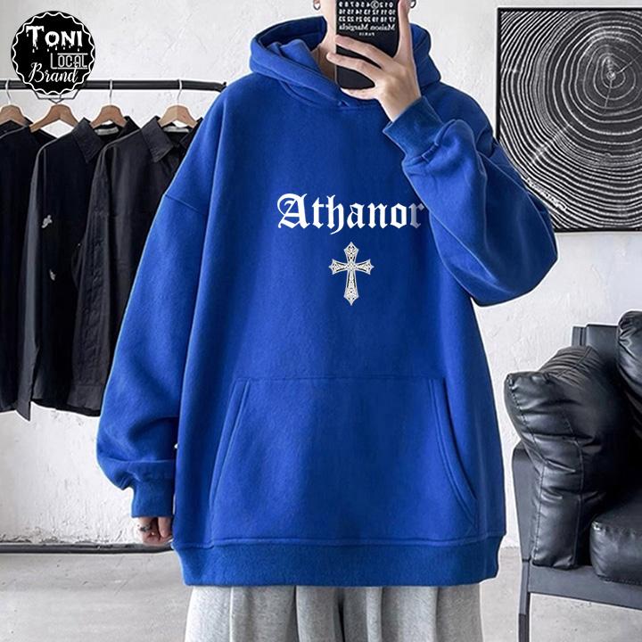 Áo Hoodie Local Brand ATHANOR nỉ bông form rộng Unisex (HD2200L - Full Box - Kèm Video Ảnh Thật)