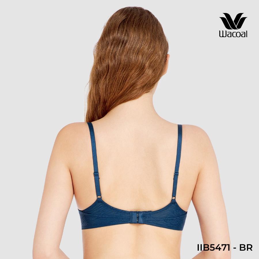 Áo lót Wacoal không gọng, nâng nhẹ, ren lưới, mút đúc 2cm, dây liền IIB5471