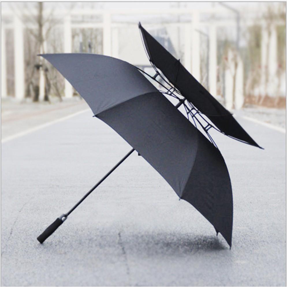 Dù xếp gọn đa năng đi mưa che nắng 2in1 Men Black Golf Umbrella size 30-inch