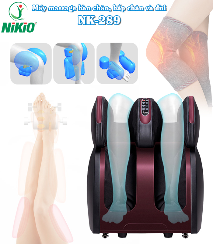 Máy massage bàn chân, bắp chân và đùi Nikio NK-289