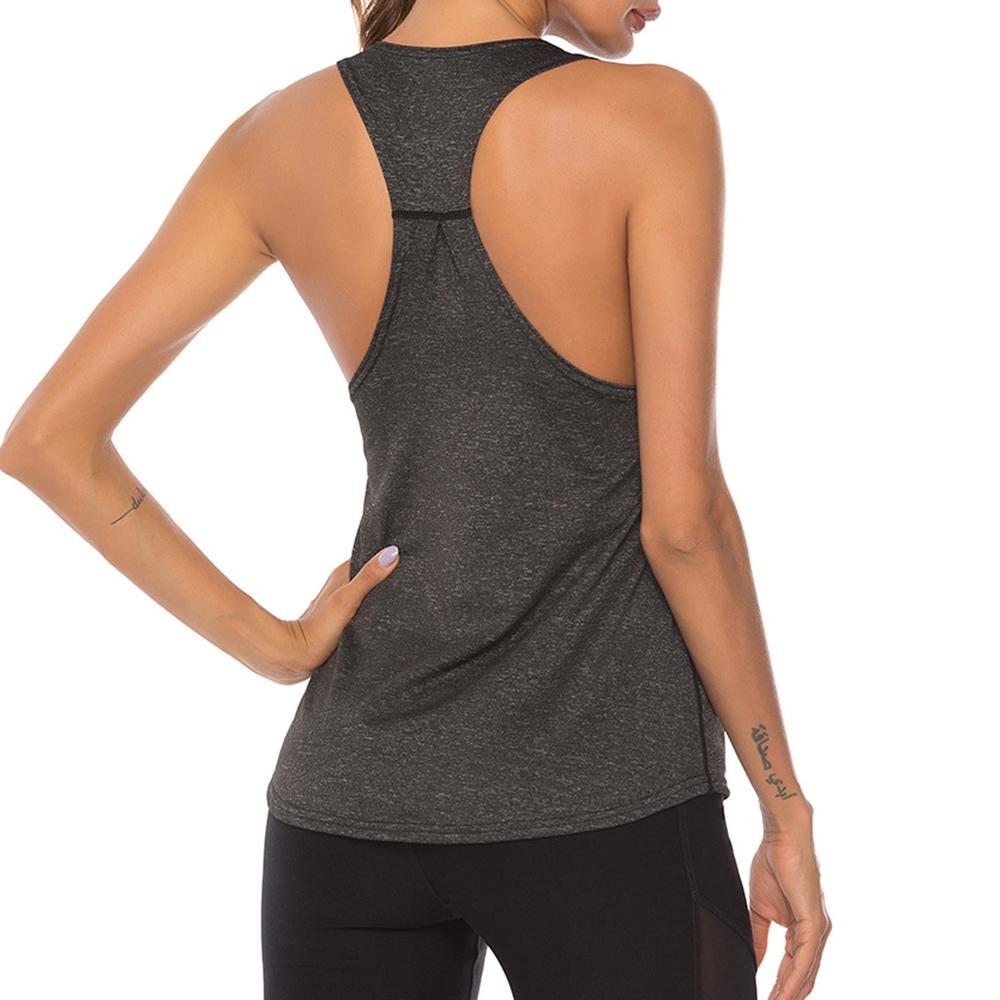 Áo 3 lỗ thể thao nữ cổ chữ U, chất liệu polyester và spandex, nhẹ và mềm mại