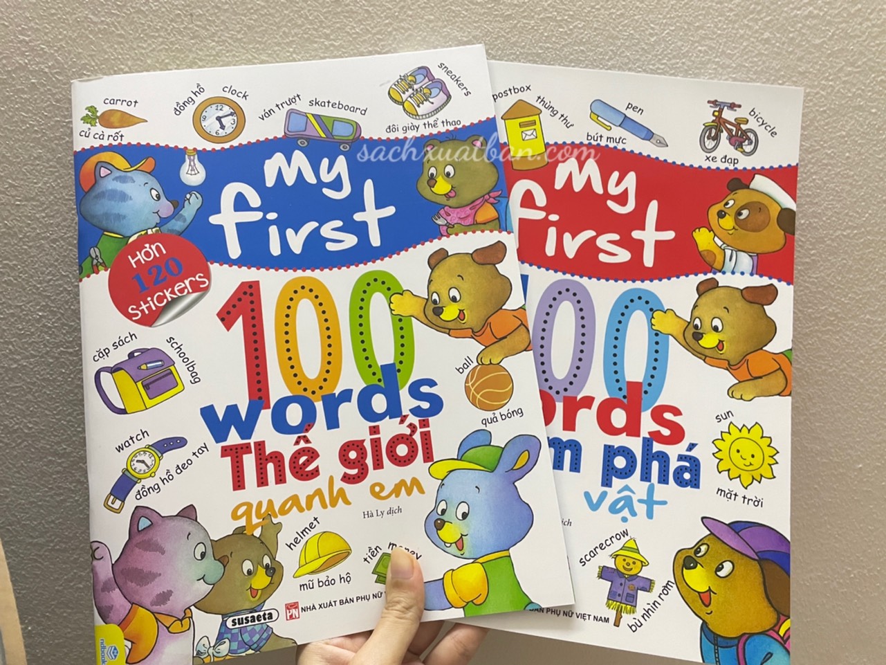 Sách My First 100 Words - Thế giới quanh em (Hơn 120 Stickers)