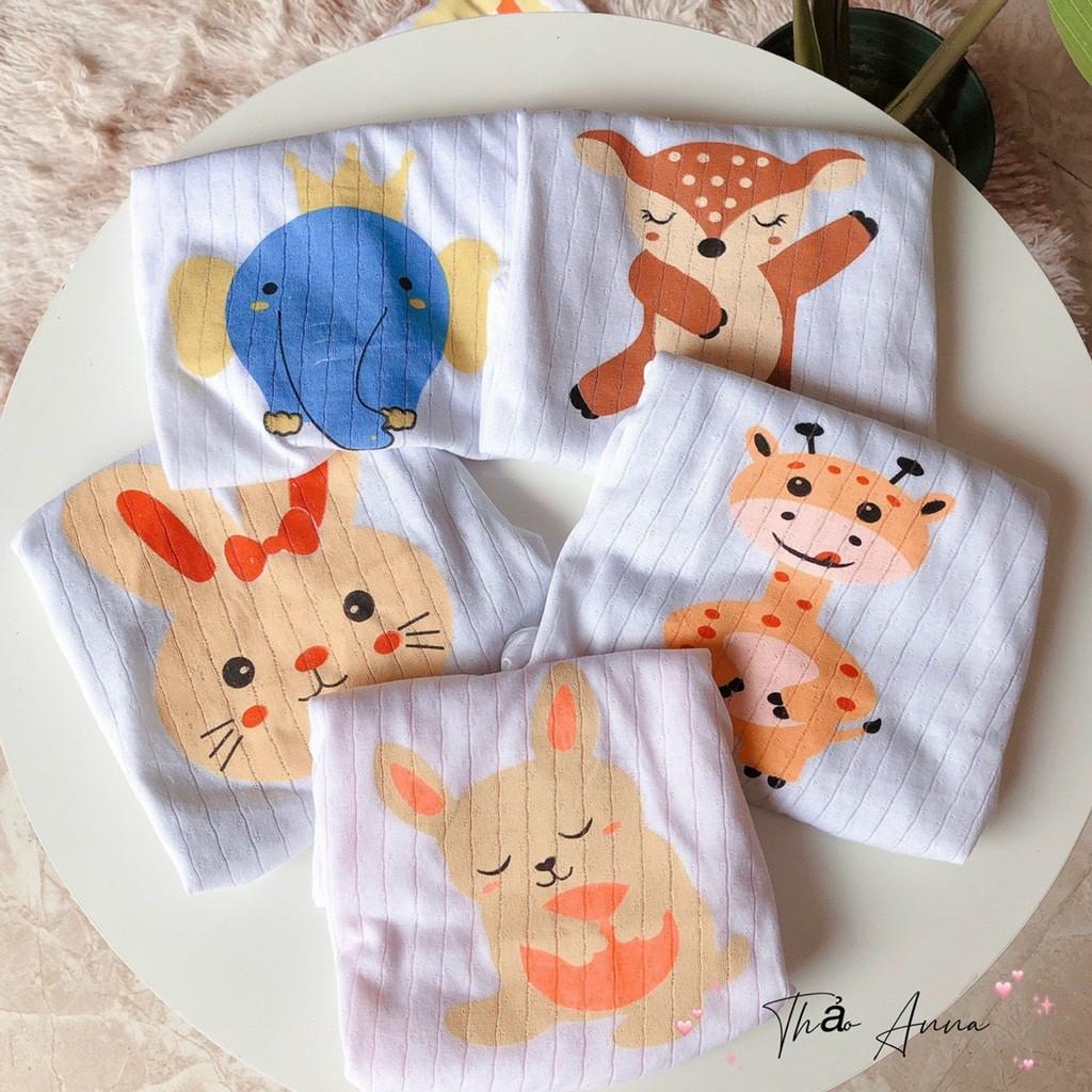 Bộ cotton giấy cài vai Mẫu Mới cho bé sơ sinh 3-14kg - BO2