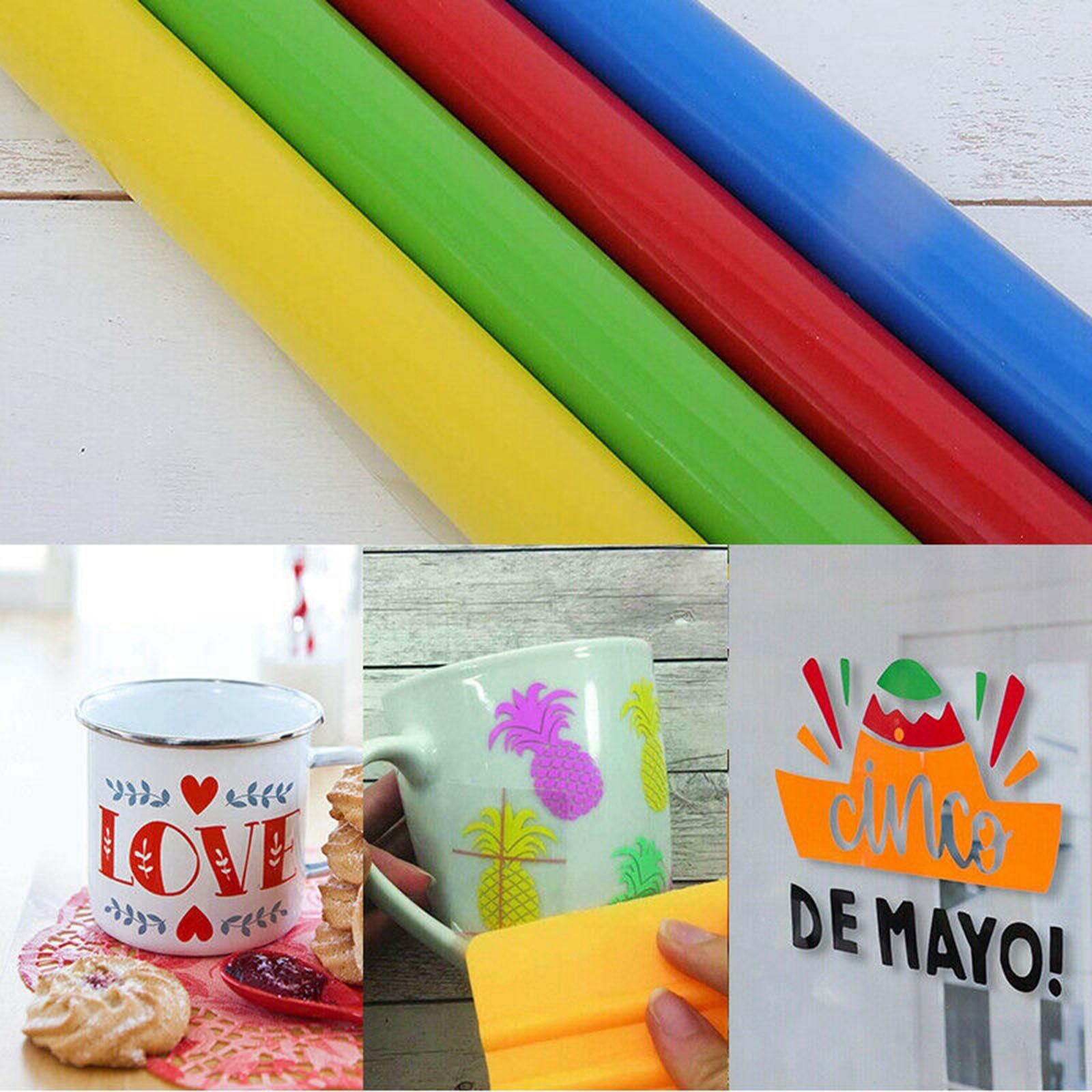 Permanent Self-Adhesive Transfer Roll Vinyl Sheets Windows Decals 30x50cm
