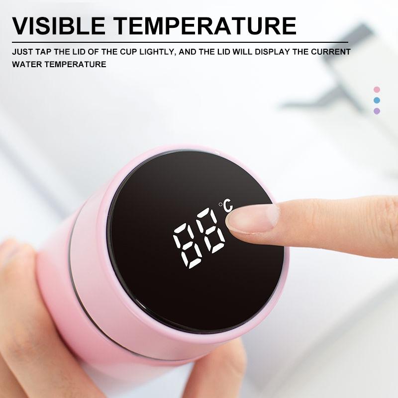 500Ml Giữ Nhiệt Bình Nhiệt Cốc Hút Chân Không Bình Thép Không Gỉ Bình Giữ Nhiệt Trà Bao LED Thông Minh Hiển Thị Nhiệt Độ Nước Uống