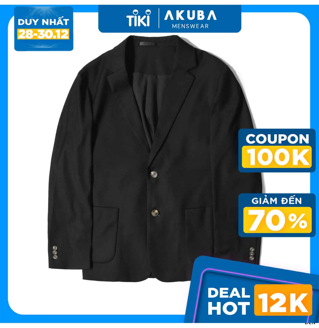 Áo khoác Blazer nam trơn sang trọng AKUBA form regular, mặc thoải mái, nhiều màu 02150