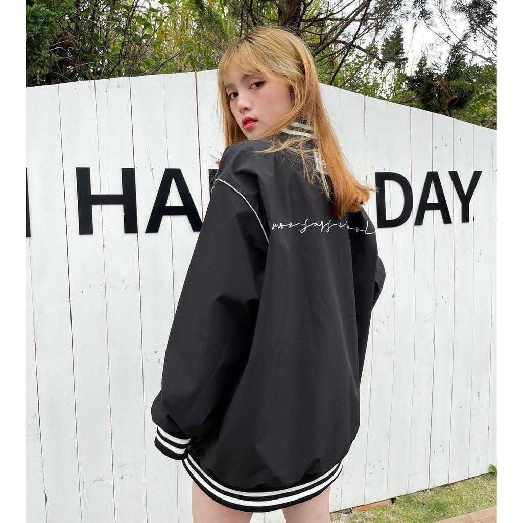 Áo khoác Bomber Chữ Ký  Closet - Jacket khóa kéo tay bồng form dáng rộng bigsize nam nữ ulzzang