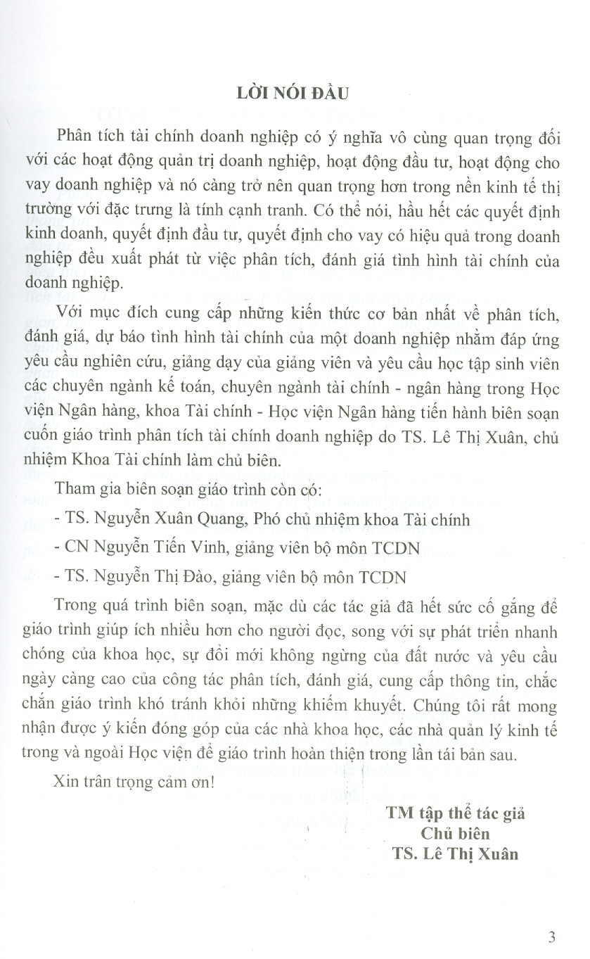 Giáo Trình Phân Tích Tài Chính Doanh Nghiệp (Tái bản lần thứ hai)