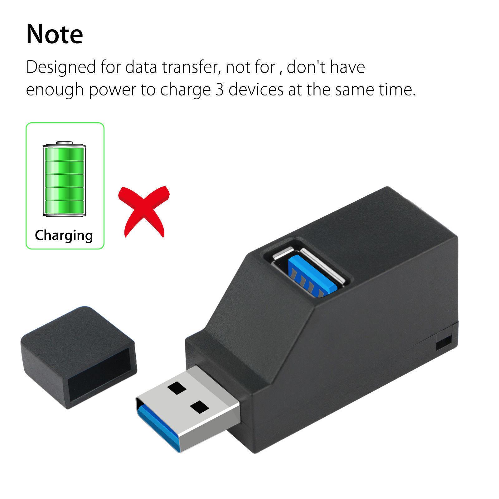 USB3.0 Splitter 3-Port USB HUB High Speed USB3.0 Separator Mini Portable USB2.0 USB3.0 Data Transmission for Notebook Laptop PC