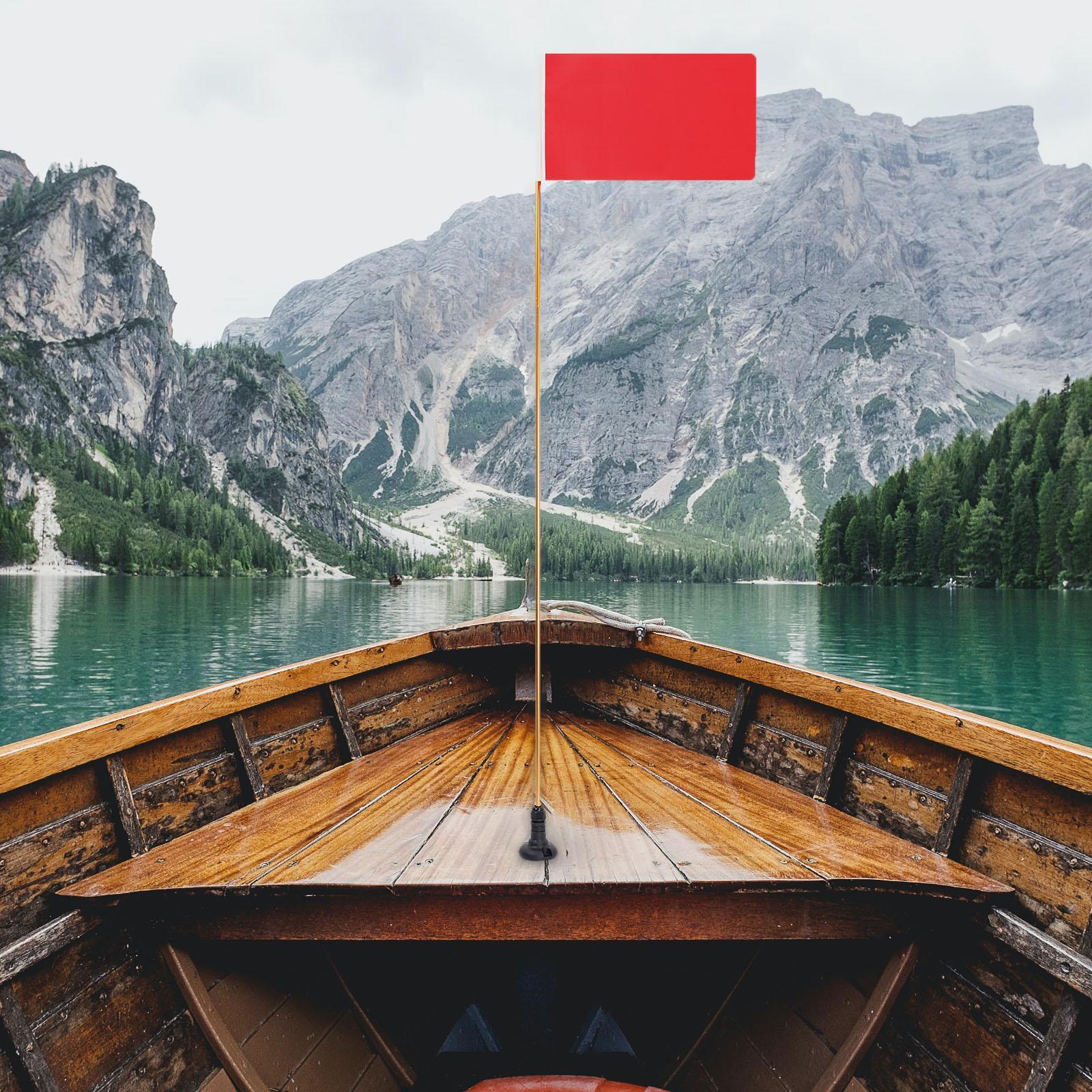 47" Kayak Safety Flag Track Mount with Rail Mount Base for Kayak Yacht Canoe Accessories