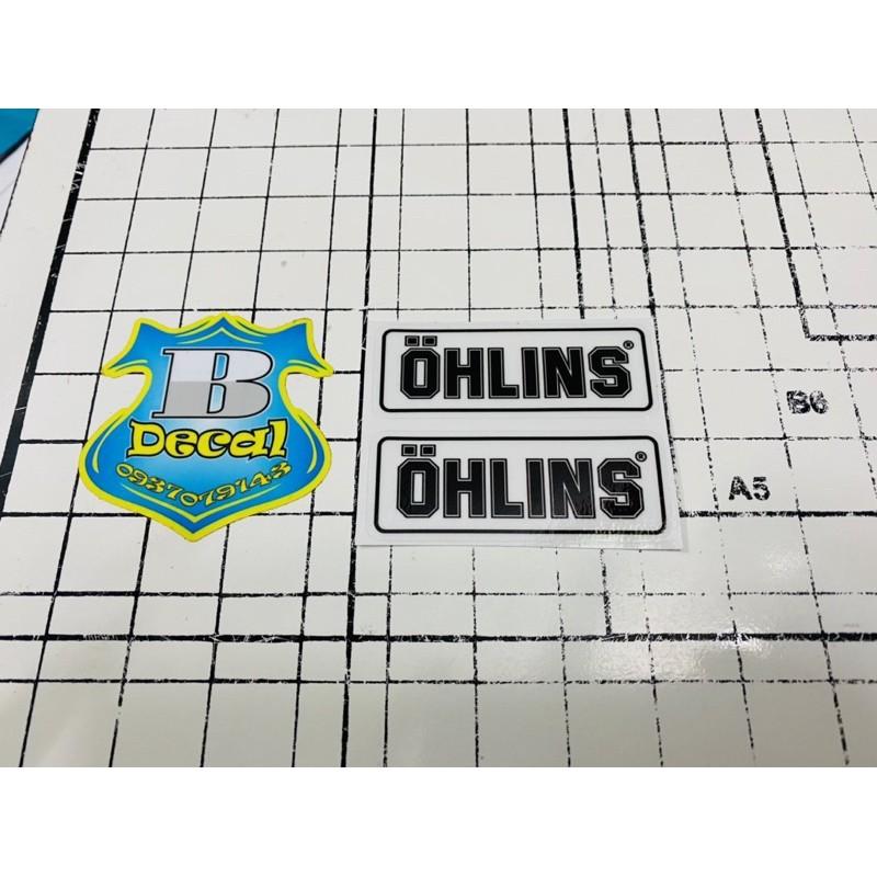 Căp Tem logo Ohlins in decal trong 3x8cm