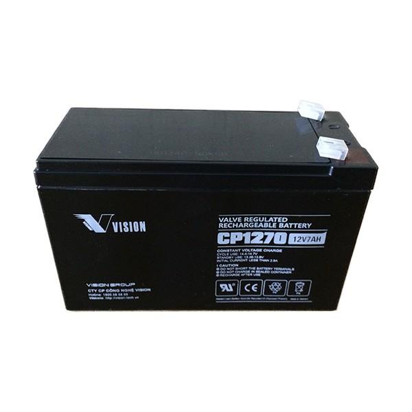 Ắc Quy Vision 12V-7Ah CP1270 - Chuyên Dùng Cho Nguồn Dự Phòng (UPS, Inverter,..)