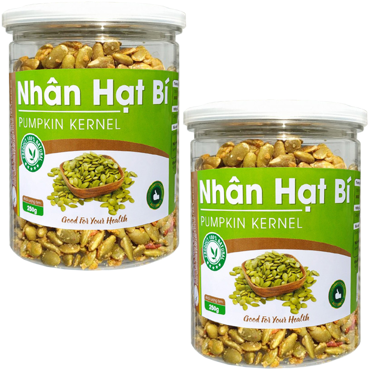Nhân Hạt Bí Rang Tỏi Ớt - Mỗi Hũ 250G Hiệu SK FOOD