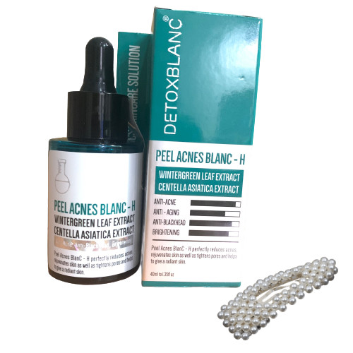 Serum Peel Acnes Blanc H, Giảm Mụn Tự Nhiên Detox Blanc (Mẫu Mới 30ml), Tặng kẹp tóc Ngọc Trai