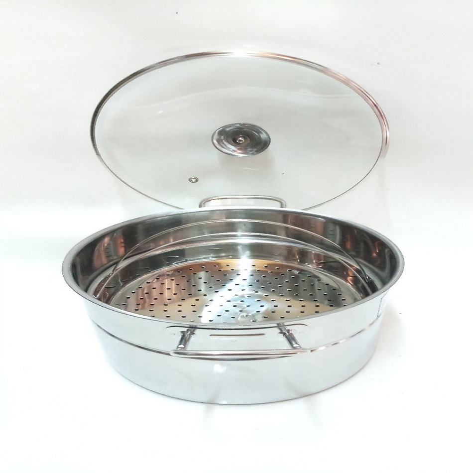 NỒI HẤP INOX ĐA NĂNG NẮP KIẾNG SIZE 30CM.