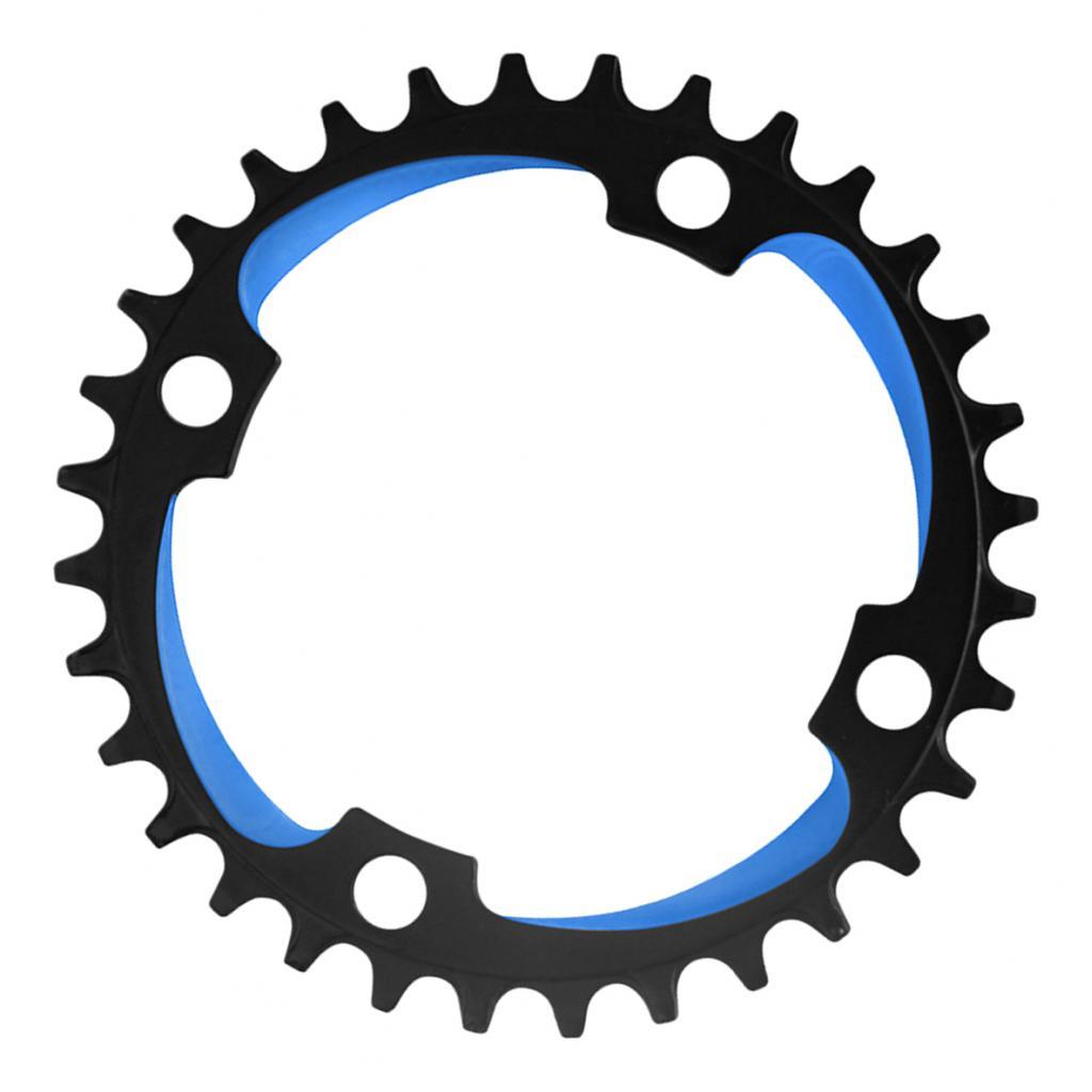 Bike Chainring, Round 104 BCD Mountain Bike Bicycle Single Speed Chainring - Lightweight Aluminum Alloy - Easy Installation - Select Colors & Sizes