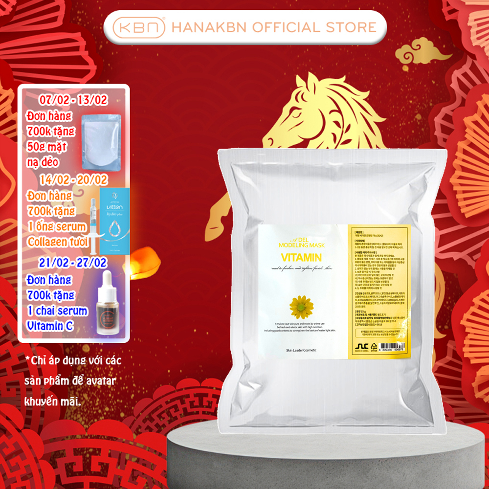 [KHUYẾN MÃI] Bột Mặt Nạ Dẻo Vitamin C Mờ Thâm Mờ Sắc Tố Dưỡng Trắng ADEL Hàn Quốc 1kg