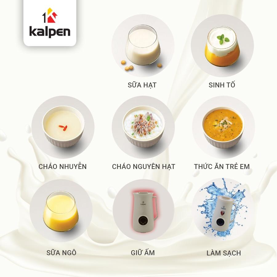 Máy Xay Nấu Đa Năng-Máy Làm Sữa Hạt Cao Cấp Model H1-H2 600ml-750W Hàng Chính Hãng KALPEN-GIA DỤNG ĐỨC Bảo Hành 2 Năm