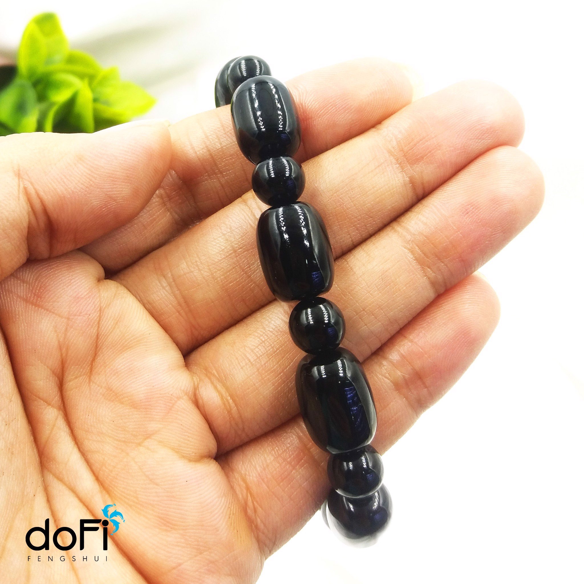 VÒNG LU THỐNG ĐÁ ĐEN PHỐI ĐÁ ĐEN 8LI