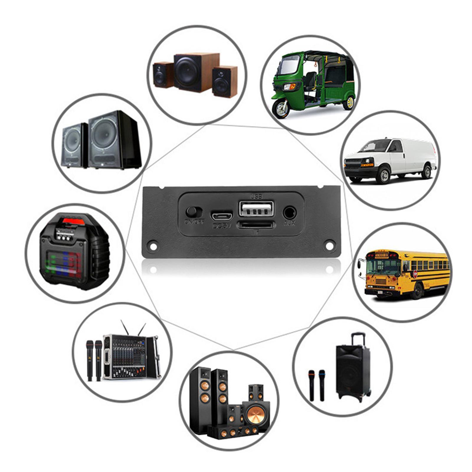 Car MP3 Board AUX Handsfree Calls 3.7V/5V FM Radio Amplifier Car