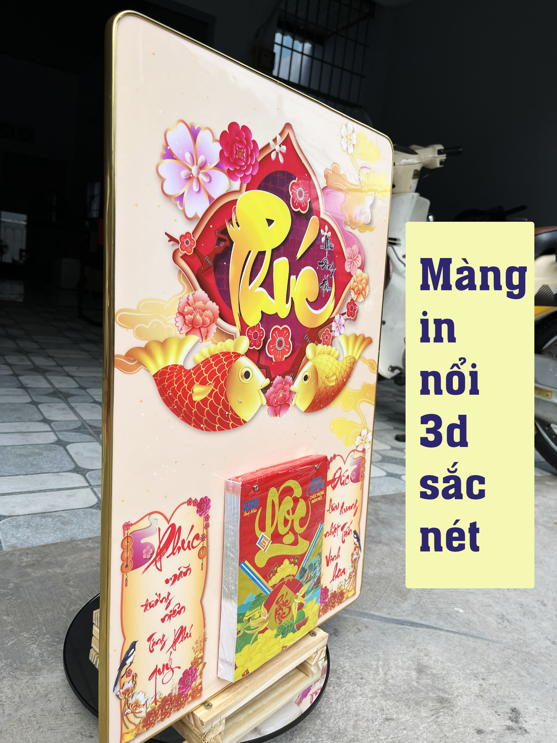 [TẶNG 1 BLOC ĐẠI 85K] LỊCH BÓNG KÍNH CHỮ PHÚC_PL14 (KT 40X60cm) - LỊCH TẾT 2023, QUÀ TẶNG CHO NGƯỜI THÂN, DOANH NGHIỆP