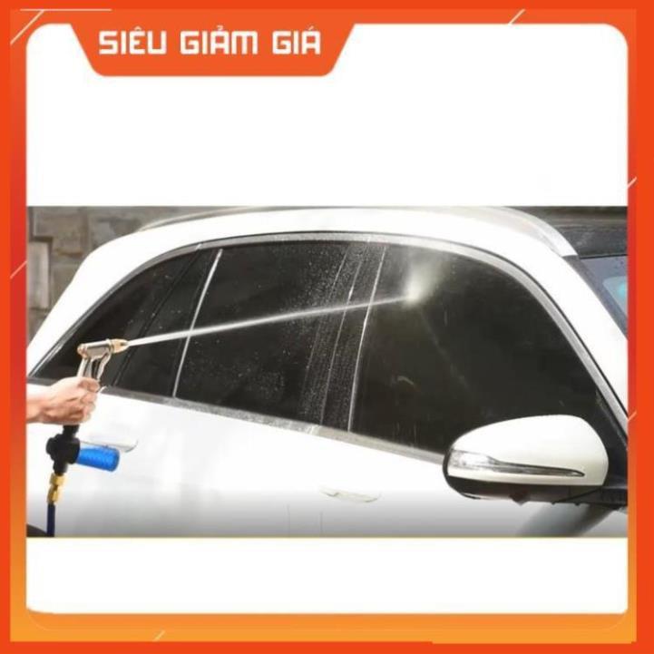 Bộ dây vòi xịt nước rửa xe,tưới cây .tăng áp 3 lần,loại 3m,5m 206701-2 đầu đồng,cút,nối nhựa+ tặng mở chai