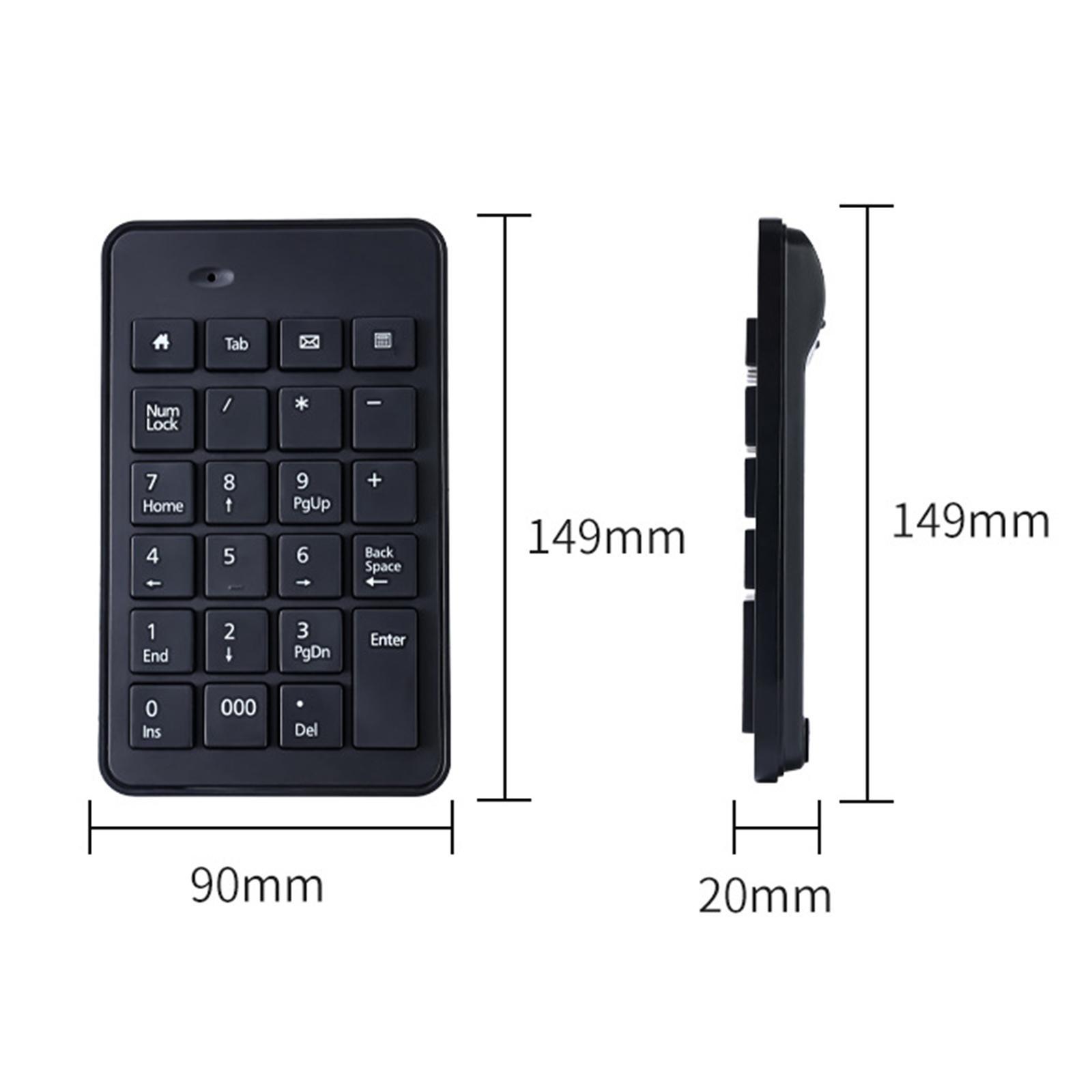 Non Slip Wireless Numeric Keypad 23Key Accounting for Computer Laptop PC