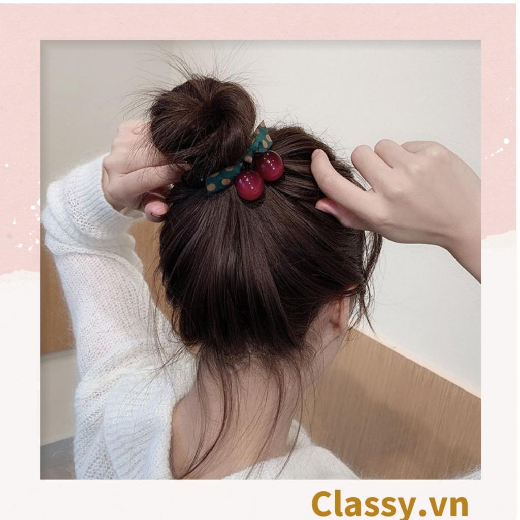 Dây cột tóc Classy trái cherry và trái dâu bền chắc giá rẻ, nữ tính PK630