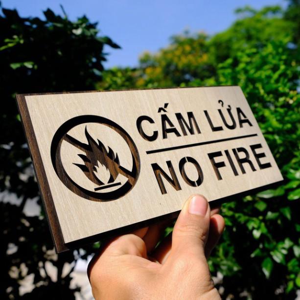 Bảng gỗ CARINA TB101- Cấm lửa- No fire