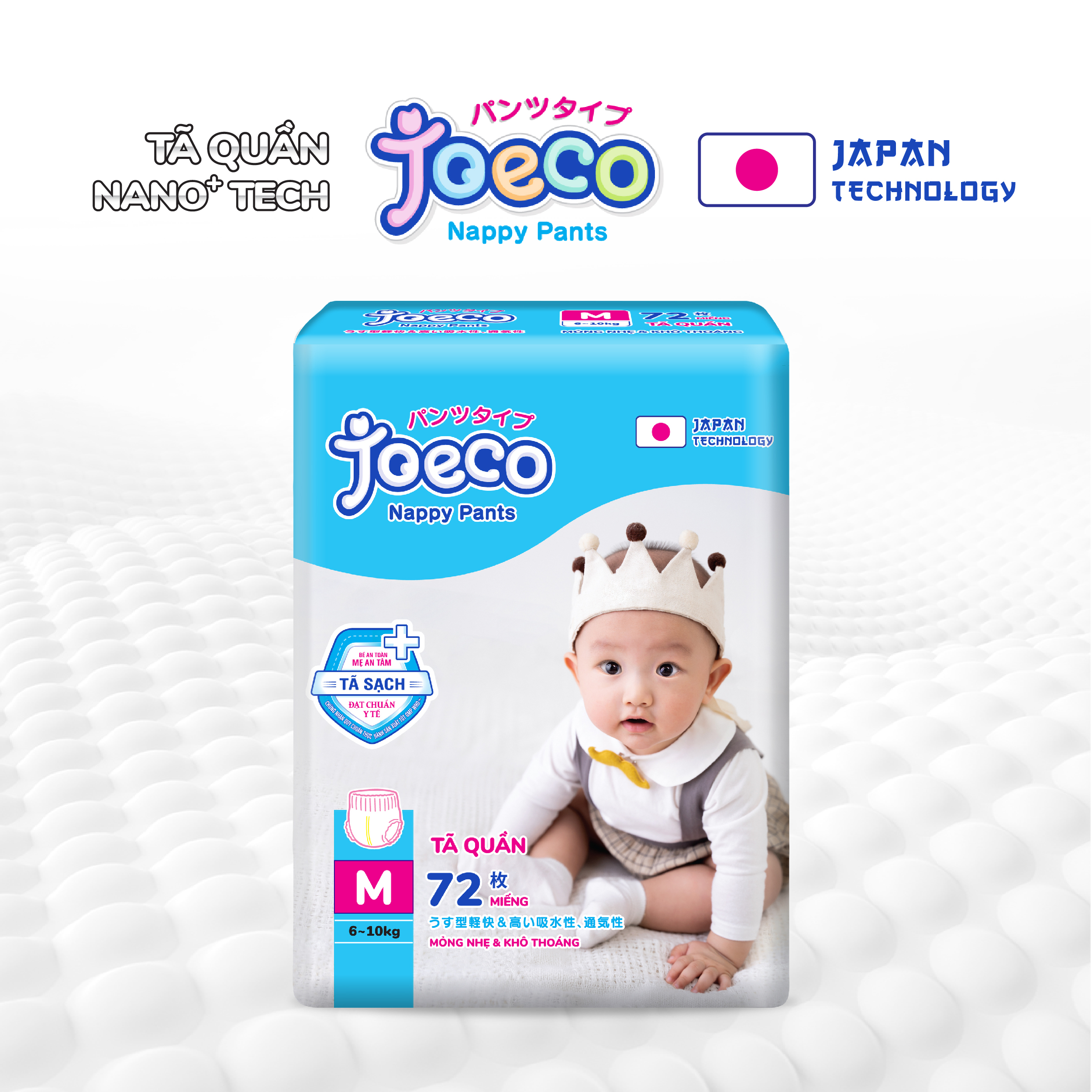 [New] Tã quần JoeCo công nghệ Nhật size S40/M72/L66/XL60/XXL54