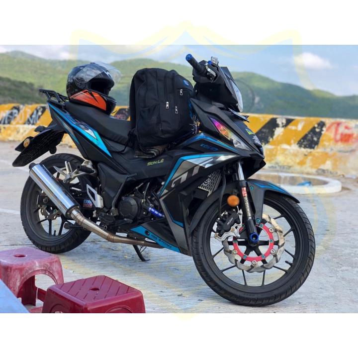 Tem rời dành cho winner 150 GTR xanh đen chất liệu CROM