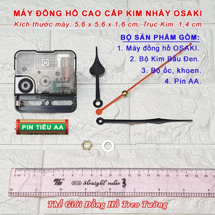 Máy Đồng Hồ OSAKI Kim Nhảy – Bộ Kim Tự Chọn (Kim Bầu, Kim Hoa Văn, Kim Khung và Kim Đuôi Trái Tim) – Tặng Pin AA VỎ NHÔM