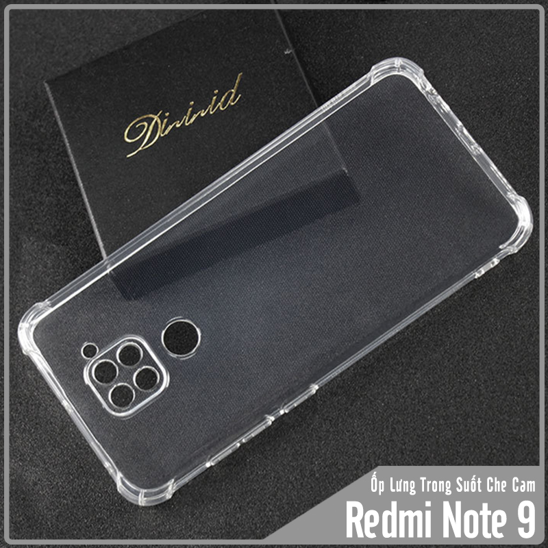Ốp lưng cho Xiaomi Redmi Note 9 - Redmi 10X 4G TPU Trong Suốt Che Cam