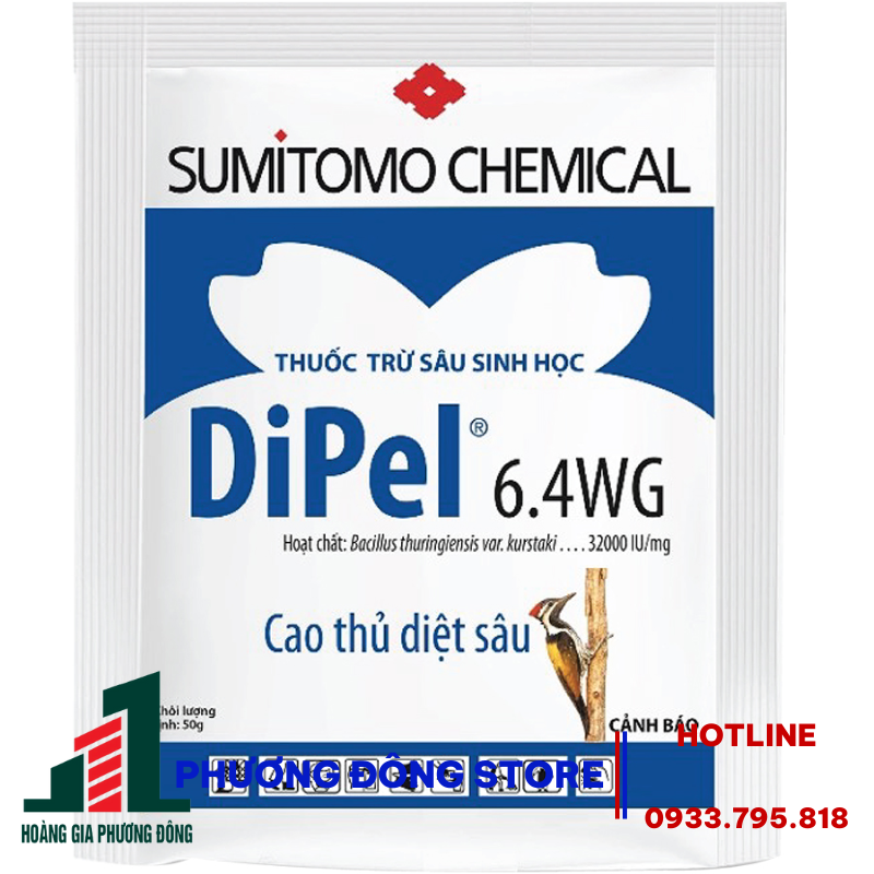 Thuốc trừ sâu Dipel 6.4WG - cao thủ diệt sâu hại cây trồng - gói 30g, gói 50g