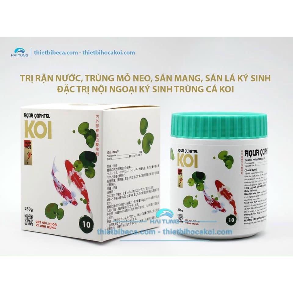 Chế phẩm số 10 - Trị rận nước, trùng mỏ neo, sán mang, nội ngoại ký sinh trùng AQUA QUANTEL lọ 250g-dành cho koi