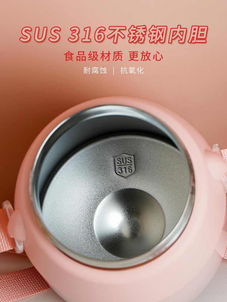 Cốc giữ nhiệt giá rẻ nhất dành cho nữ uống trà có ống hút giá trị cao cốc nước inox 316 trẻ em cốc bụng dung tích lớn