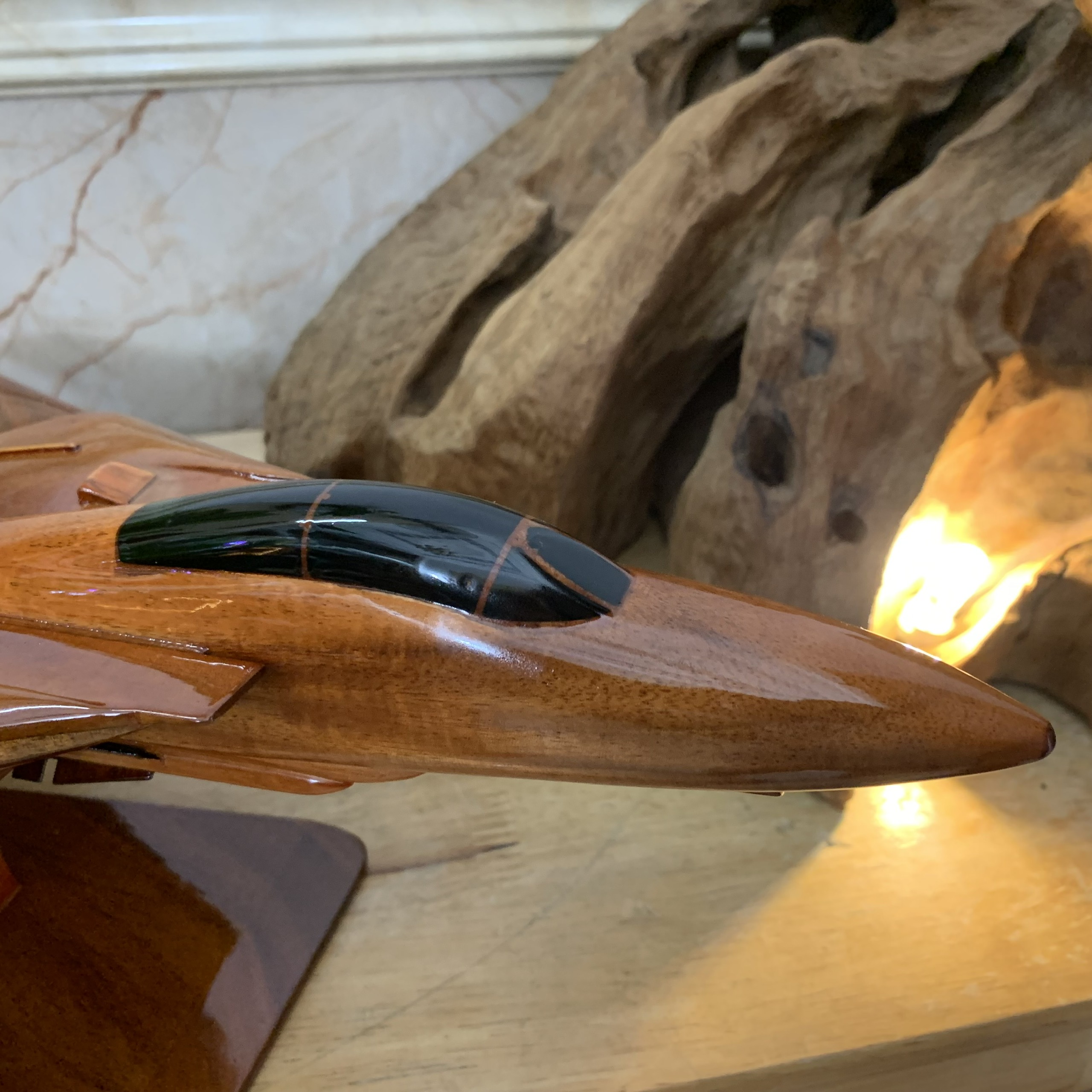 Mô hình máy bay gỗ máy bay chiến đấu cơ của Mỹ F14 Tomcat - thủ công mỹ nghệ trang trí - Dài 40cm - Gỗ tự nhiên