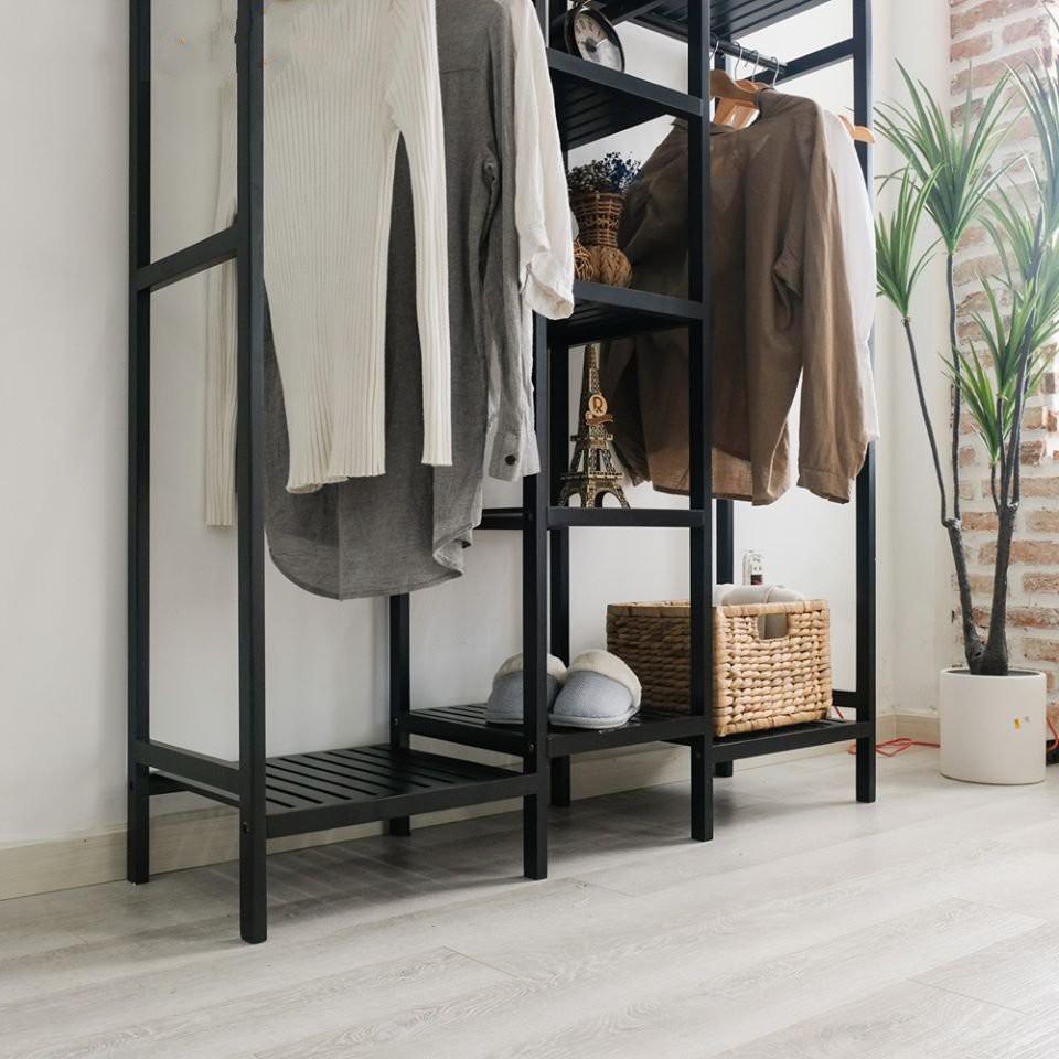 Kệ Treo Quần Aó Tripple Hanger 3 Buồng Gỗ Thông NHập Khẩu