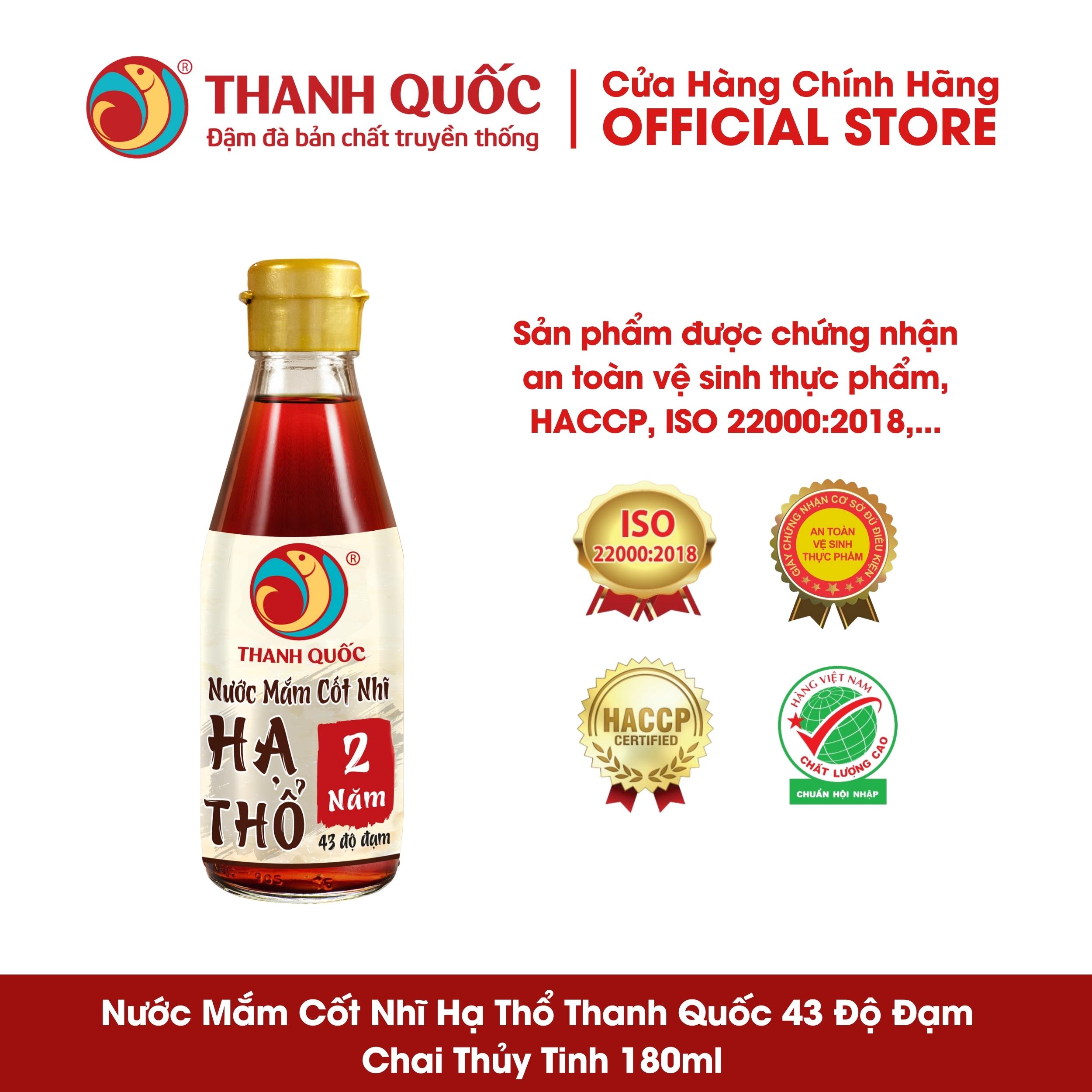 Nước Mắm Hạ Thổ Thanh Quốc - Phú Quốc 180ml x 4 chai