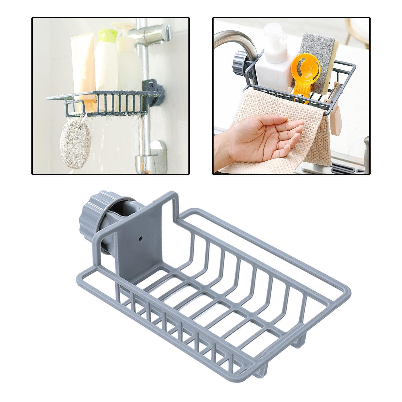 Multipurpose Sink Storage Rack Towel Holder Durable for Countertop Bathroom