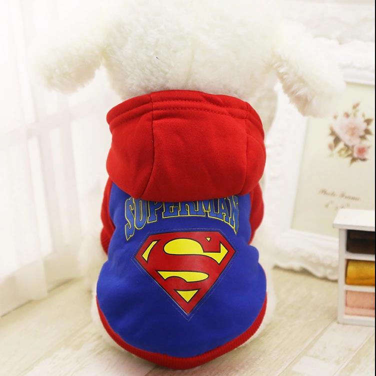 Áo siêu nhân hoodie cho chó mèo (màu ngẫu nhiên) - Genyo Closthes 002
