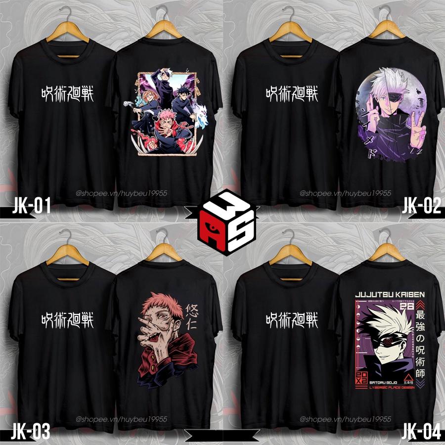 Áo thun Jujutsu Kaisen, áo phông unisex Gojo Satoru, Sakuna, Yuji, Megumi, Nobara cotton thoáng mát