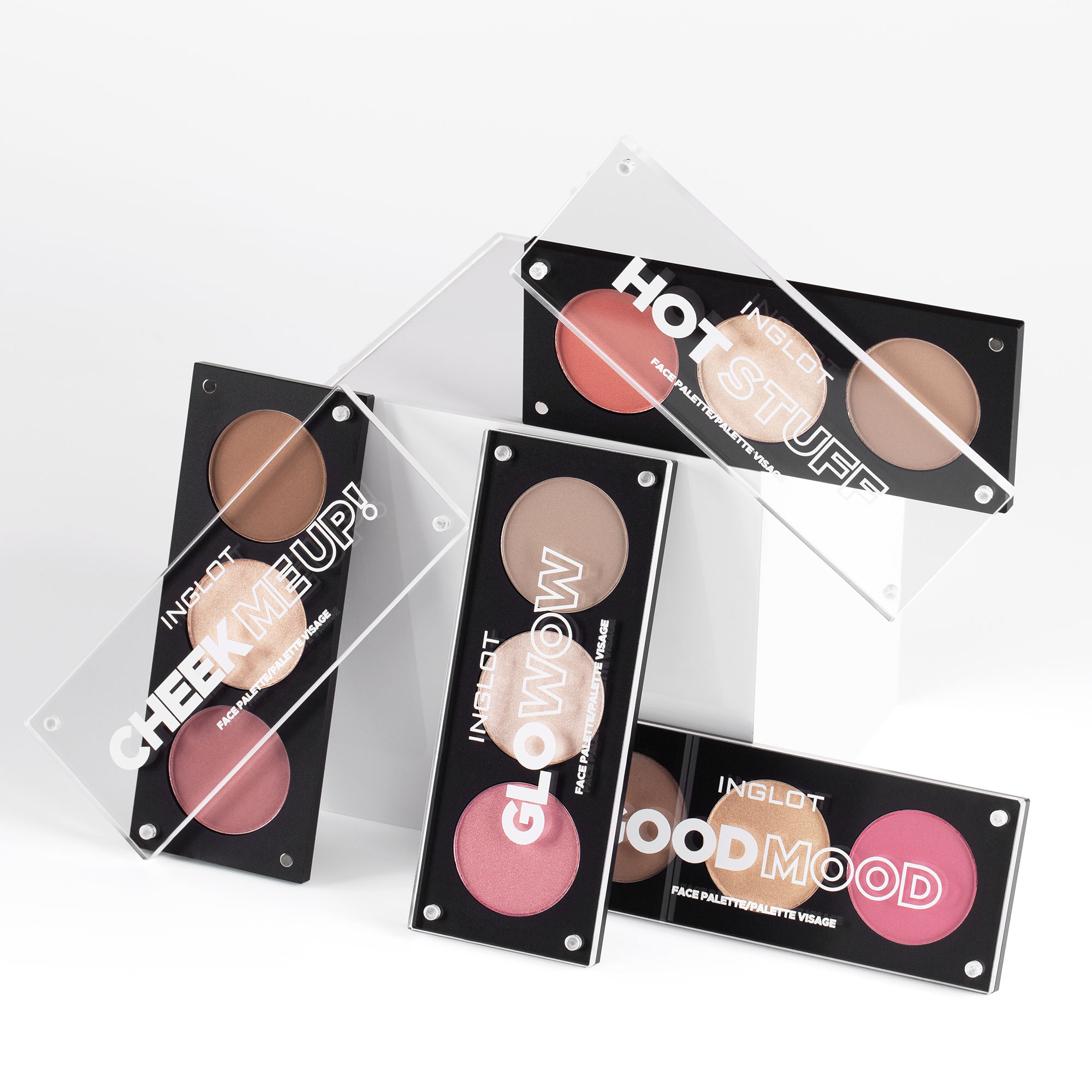 Bảng phấn má hồng, bắt sáng, tạo khối đa chức năng 3in1 Face Palette Inglot 7g