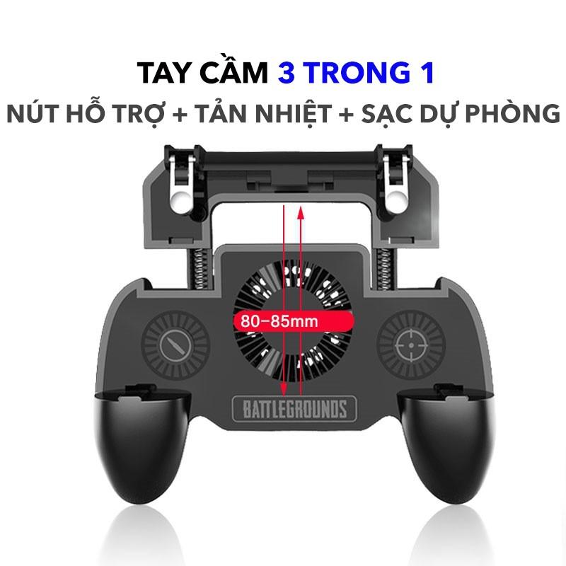 Tay cầm chơi game PUBG tích hợp tản nhiệt và sạc dự phòng cho điện thoại - SR GamePad