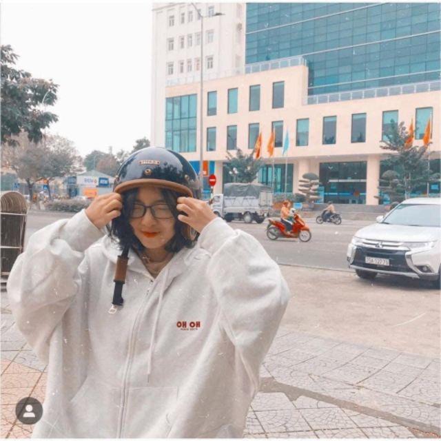 ÁO KHOÁC NỮ , ÁO KHOÁC HOODIE NỮ THÊU OH CHẤT NỈ NGOẠI