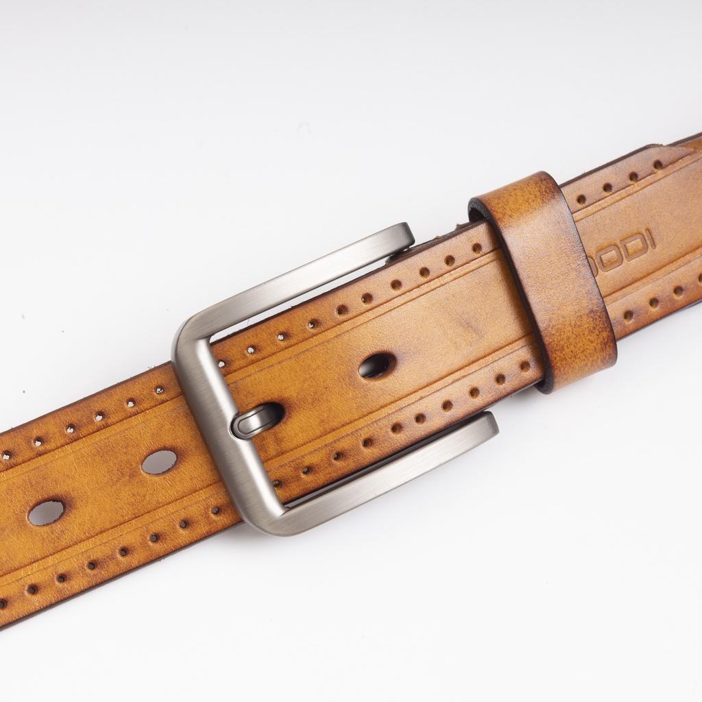 LADODI Thắt Lưng Da Bò Thật 3.8 Cm Khóa Gài Hợp Kim Sáng Màu Thời Trang Cao Cấp Cho cả Nam và Nữ - Bảo Hành 2 Năm