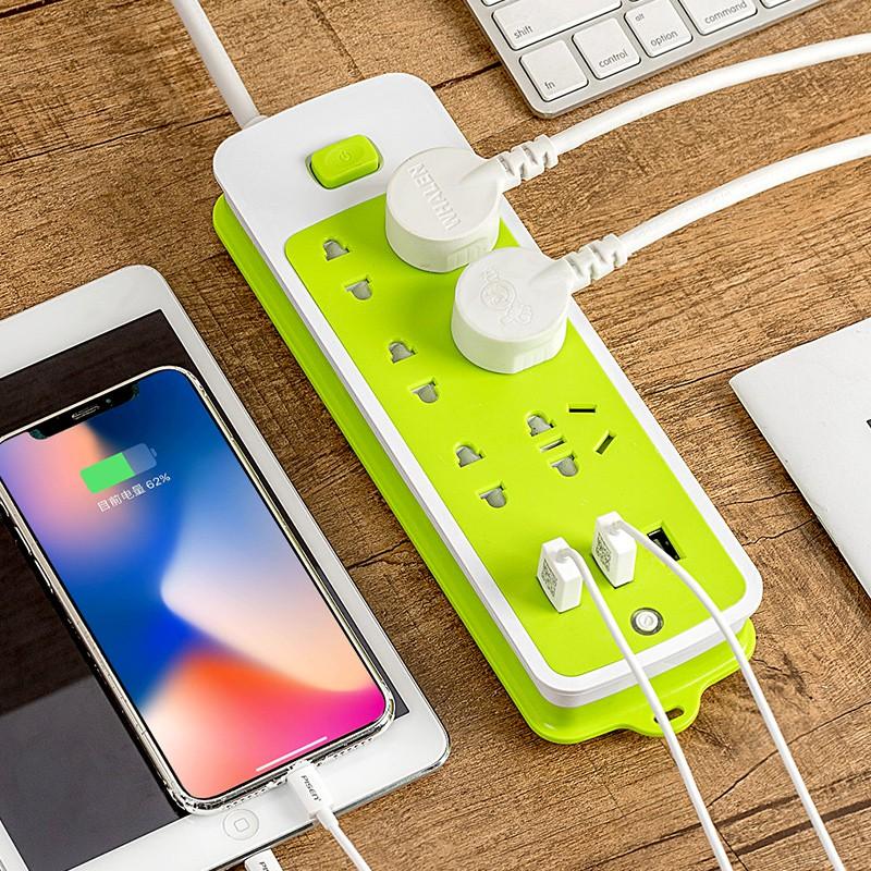 Ổ Cắm Điện Xanh Chống Giật Thế Hệ Mới Kèm 3 Cổng USB An Toàn Cho Gia Đình